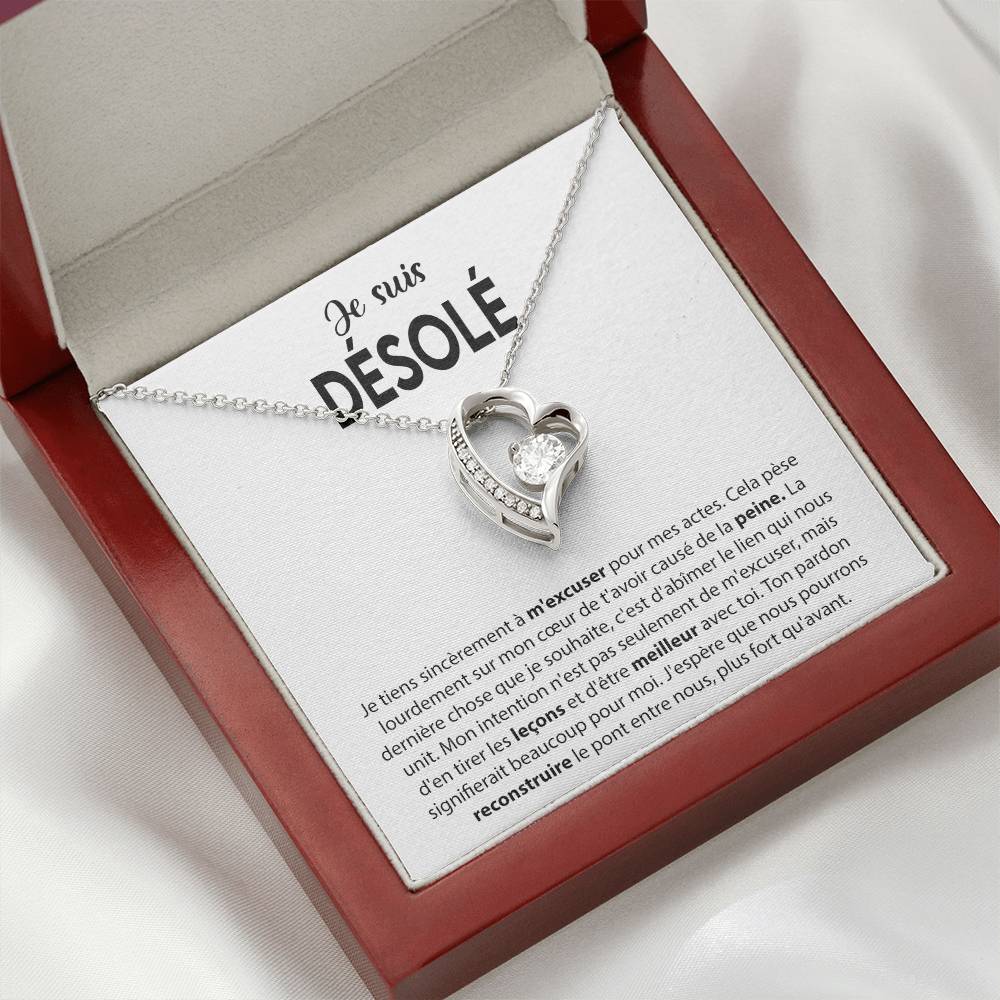 Je suis Désolé - Collier Cœur
