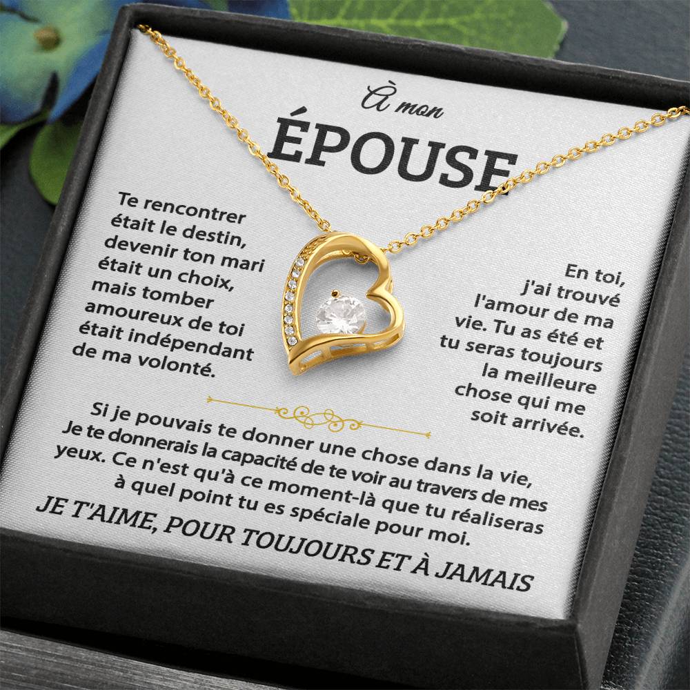 À mon Épouse - Collier Cœur