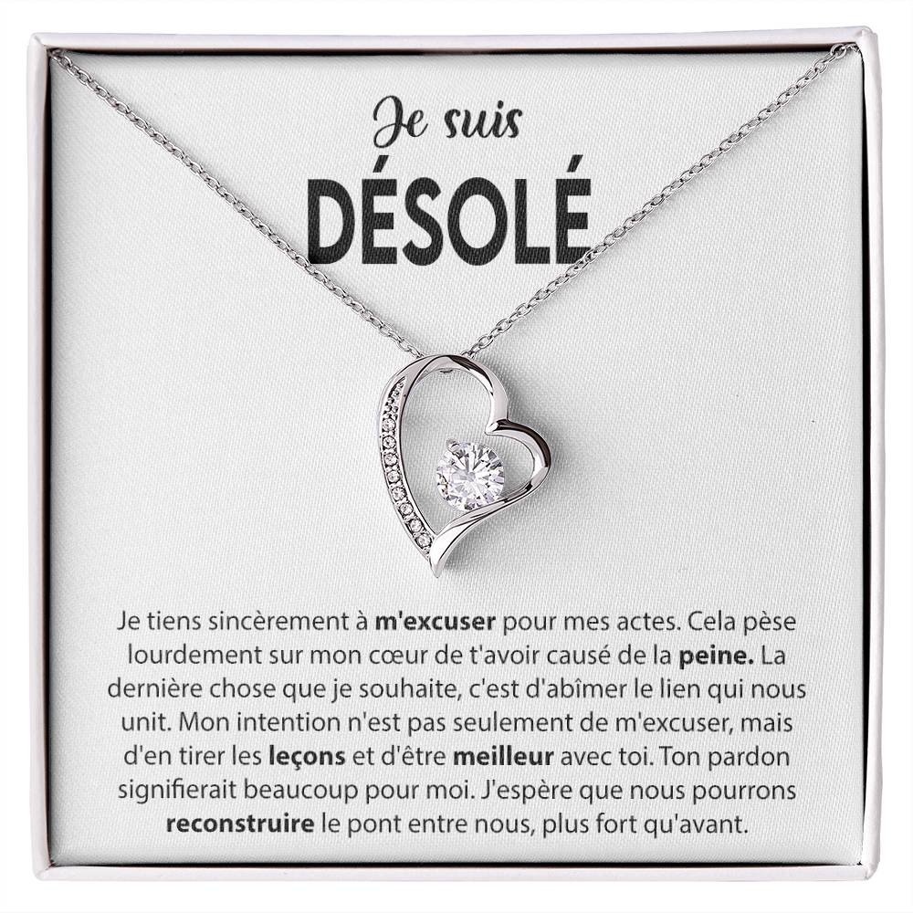 Je suis Désolé - Collier Cœur