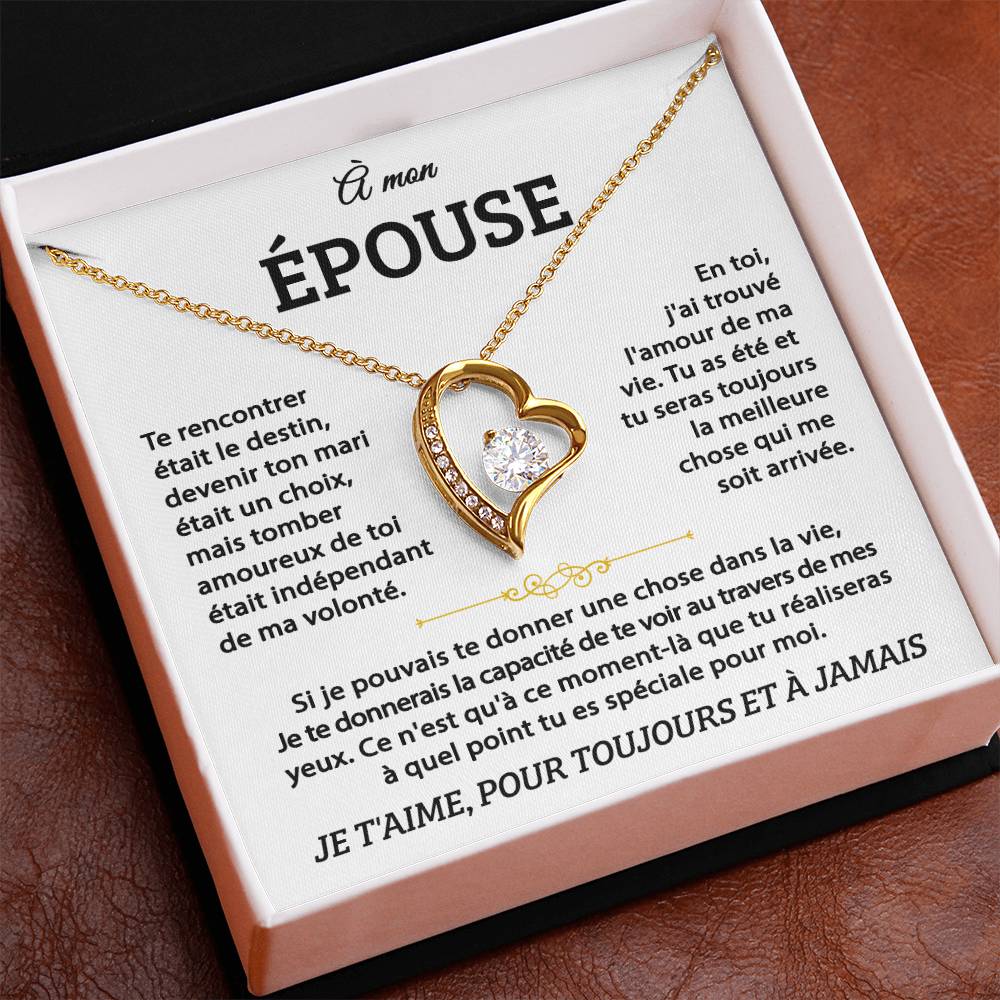 À mon Épouse - Collier Cœur